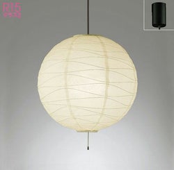 8畳 和紙 提灯 黒コード オーデリック製ペンダントライト OP252533LBR OD-1471E-BK