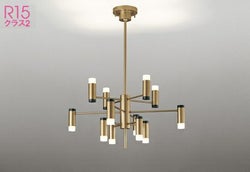 14畳 12灯 サテンゴールド色  オーデリック製シーリングライト OC257196BR OD-1730E-GD