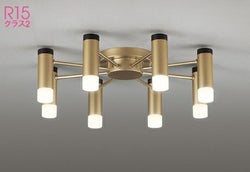 10畳 8灯 サテンゴールド色  オーデリック製シーリングライト OC257197BR OD-1732E-GD