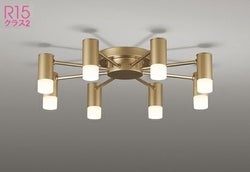 10畳 8灯 サテンゴールド色  オーデリック製シーリングライト OC257199R OD-1733E-GD