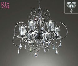 6灯 クリスタルガラス オーデリック製ペンダントライト OC257186LCR OD-1801E-SV