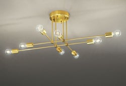 8灯 金色ヘアライン オーデリック製シーリングライト OC257147LC OD-1840E-GD