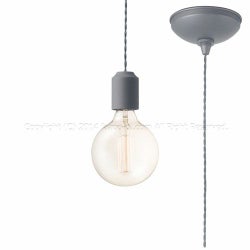 グレー 60WΦ12cmボール型カーボン電球 アートワークスタジオ製ペンダントライト AW-0480Z(GY)＋BU-1151 AW-0690E-GY