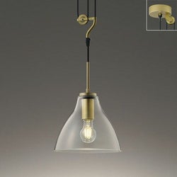 ガラス×真鍮ブロンズ オーデリック製ペンダントライト OP252995LC1 OD-1951W-CL