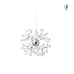 クローム インターフォルム製ペンダントライト LT-4514CH IF-1070E-CH