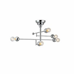 クローム 5灯 インターフォルム製シーリングライト LT-4496 IF-1170E-SV