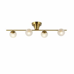 ベージュ 4灯 ガラス インターフォルム製シーリングライト LT-4420BG IF-1200E-BG