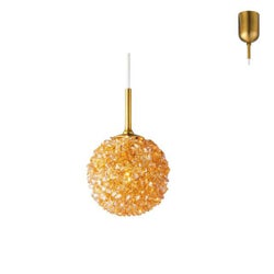 アンバー×クリスタルガラス インターフォルム製ペンダントライト LT-4581AM IF-1250E-AM