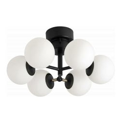 ブラック 6灯 メルクロス製シーリングライト 003367(BK/WH) MR-0172E-BK