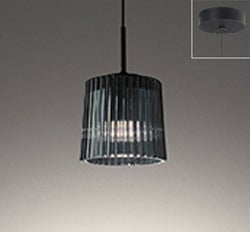 スモークグレーリブ×ブラック Φ94 オーデリック製ペンダントライト OP273064BR OD-2150W-GY